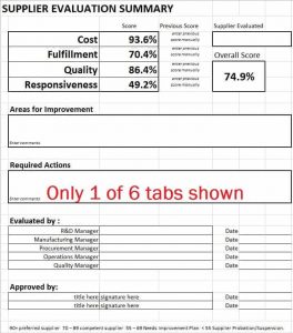 supplier evaluation form