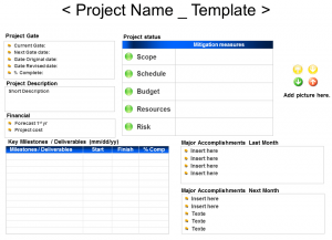 Gated Project Report Out Template