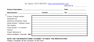 Product Test Report Template