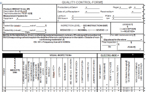 quality control forms